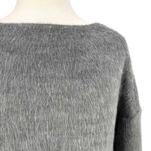Theory Textured Cozy Pullover Sweater Gray Size Medium - Picture 3 of 11